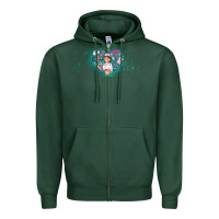Sports Green nurse and elements Zipper Hoodie - AdoDesignShop