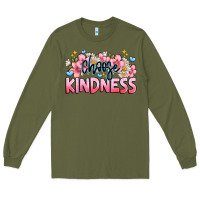 Army Green Choose kindness Long Sleeve Tee - JahusDesignShop