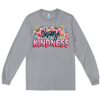 Heather Grey Choose kindness Long Sleeve Tee - JahusDesignShop