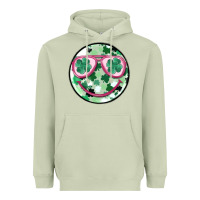 Matcha st patrick's smiley Heavyweight Hoodie - MaliasSmallBusiness
