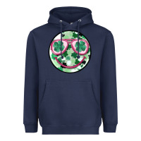 Navy st patrick's smiley Heavyweight Hoodie - MaliasSmallBusiness
