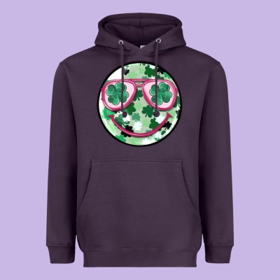 St Patrick's Smiley Heavyweight Hoodie Designed By Maliassmallbusiness