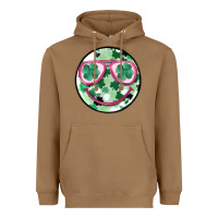 Toasted Coconut st patrick's smiley Heavyweight Hoodie - MaliasSmallBusiness