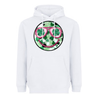 White st patrick's smiley Heavyweight Hoodie - MaliasSmallBusiness