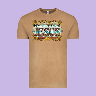 Let Me Tell You About Jesus Vintage Tee Designed By Barkaloodesign