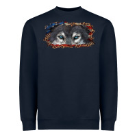 Navy wolf eyes american flag Heavyweight Sweatshirt - RanaPortraitStore