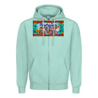 Seafoam american babe Zipper Hoodie - Artiststas