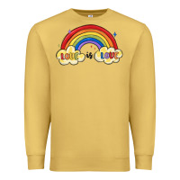 Antique Gold love is love lgbtq Premium Sweatshirt - MaliasSmallBusiness