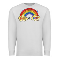 Dove Grey love is love lgbtq Premium Sweatshirt - MaliasSmallBusiness