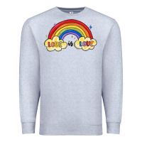 Heather Grey love is love lgbtq Premium Sweatshirt - MaliasSmallBusiness