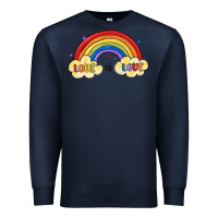 Navy love is love lgbtq Premium Sweatshirt - MaliasSmallBusiness
