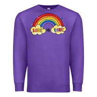 Purple love is love lgbtq Premium Sweatshirt - MaliasSmallBusiness