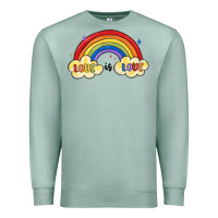 Seafoam love is love lgbtq Premium Sweatshirt - MaliasSmallBusiness