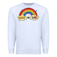 White love is love lgbtq Premium Sweatshirt - MaliasSmallBusiness