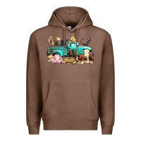 Chestnut Farm Animals Truck Premium Hoodie - BundleAndBundleShop