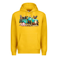 Lemon Farm Animals Truck Premium Hoodie - BundleAndBundleShop