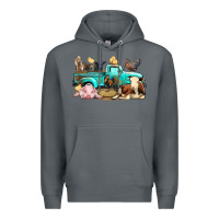 Rock Farm Animals Truck Premium Hoodie - BundleAndBundleShop