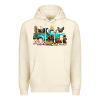 Sandshell Farm Animals Truck Premium Hoodie - BundleAndBundleShop