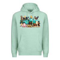Seafoam Farm Animals Truck Premium Hoodie - BundleAndBundleShop