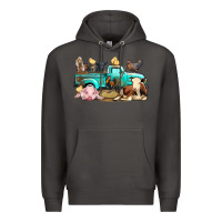 Smoke Farm Animals Truck Premium Hoodie - BundleAndBundleShop