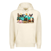 Tofu Farm Animals Truck Premium Hoodie - BundleAndBundleShop