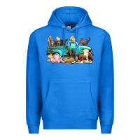 True Royal Farm Animals Truck Premium Hoodie - BundleAndBundleShop