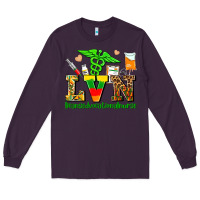 Plum lvn juneteenth licensed vocational nurse with croc Long Sleeve Tee - AdoDesignShop