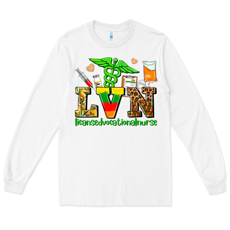 Lvn Juneteenth Licensed Vocational Nurse With Croc Long Sleeve Tee by AdoDesignShop | Teevron