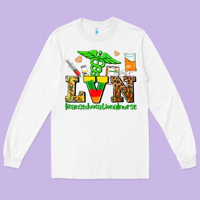 Lvn Juneteenth Licensed Vocational Nurse With Croc Long Sleeve Tee Designed By Adodesignshop