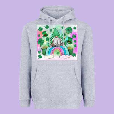 St Patrick's Gnome Heavyweight Hoodie Designed By Maliassmallbusiness