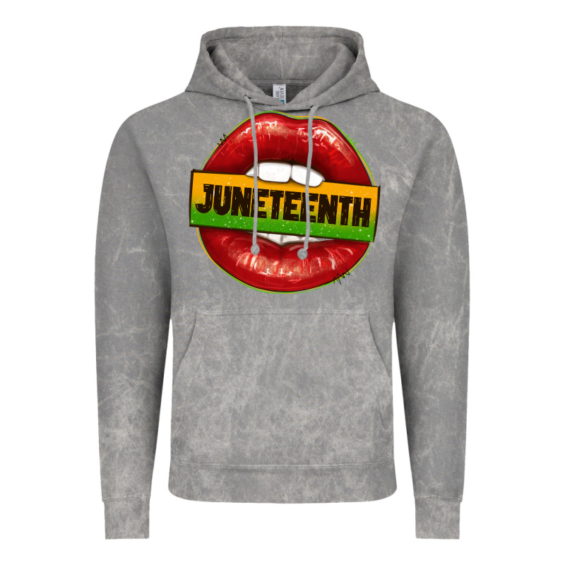 Juneteenth Lips Vintage Hoodie by texasbilliewilder | Teevron