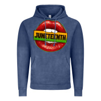 Vintage Denim juneteenth lips Vintage Hoodie - texasbilliewilder