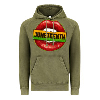 Vintage Olive juneteenth lips Vintage Hoodie - texasbilliewilder