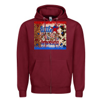 Burgundy little miss america Zipper Hoodie - Artiststas