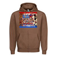 Chestnut little miss america Zipper Hoodie - Artiststas