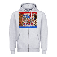 Heather Grey little miss america Zipper Hoodie - Artiststas
