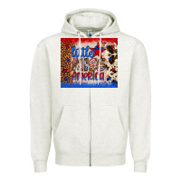 Oatmeal Heather little miss america Zipper Hoodie - Artiststas