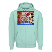 Seafoam little miss america Zipper Hoodie - Artiststas
