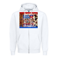 White little miss america Zipper Hoodie - Artiststas