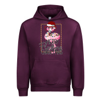 Mauve Wine Merryy Flocking Christmas Flamingo Urban Hoodie - Bettercallsaul