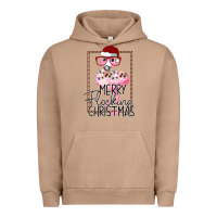 Pigment Burro Merryy Flocking Christmas Flamingo Urban Hoodie - Bettercallsaul