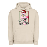 Pigment French Oak Merryy Flocking Christmas Flamingo Urban Hoodie - Bettercallsaul