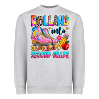 Heather Grey rolling into second grade Heavyweight Sweatshirt - texasbilliewilder