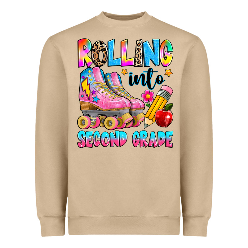 Rolling Into Second Grade Heavyweight Sweatshirt by texasbilliewilder | Teevron