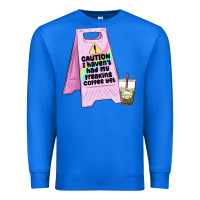 True Royal caution i haven't had my coffee yet Premium Sweatshirt - MaliasSmallBusiness