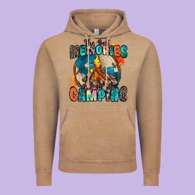 The Best Memories Are Made Camping Vintage Hoodie Designed By Zillion Design Studio