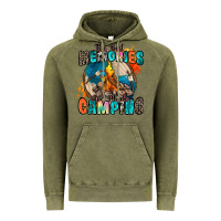 Vintage Olive the best memories are made camping Vintage Hoodie - Zillion Design Studio