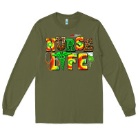 Army Green juneteenth nurse life Long Sleeve Tee - AdoDesignShop