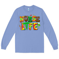 Colony Blue juneteenth nurse life Long Sleeve Tee - AdoDesignShop