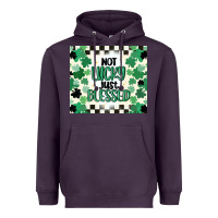 Plum not lucky just blessed Heavyweight Hoodie - MaliasSmallBusiness
